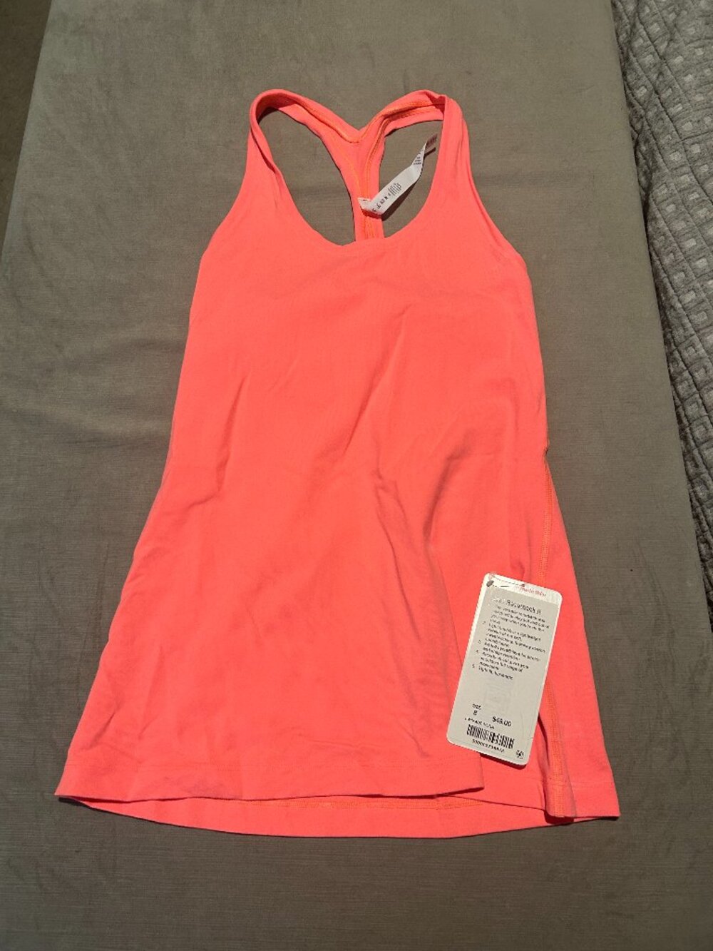NWT Lululemon Cool Racerback Tank Top II Size 8 Pop Orange Coral